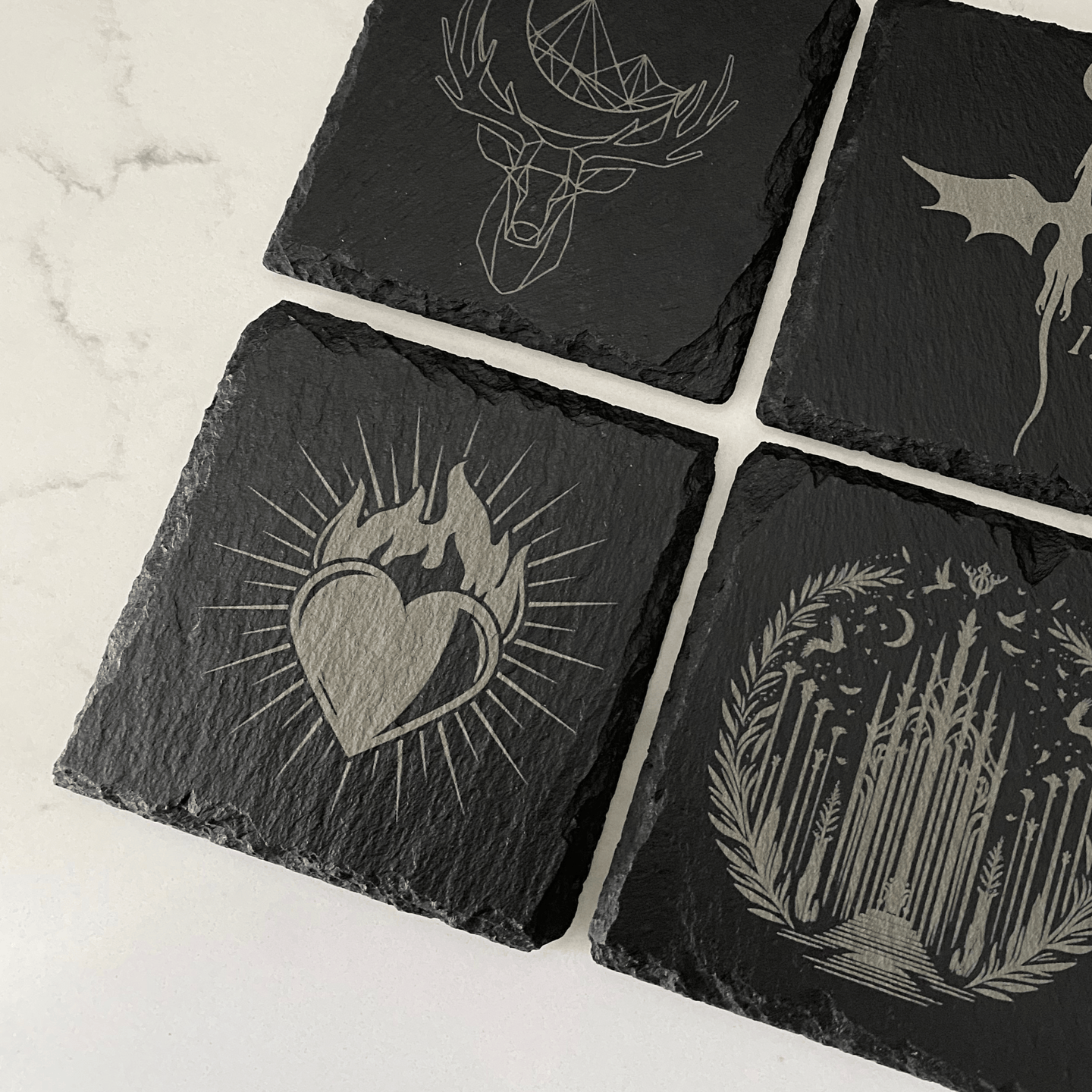 'Radiant' Engraved Slate Coaster